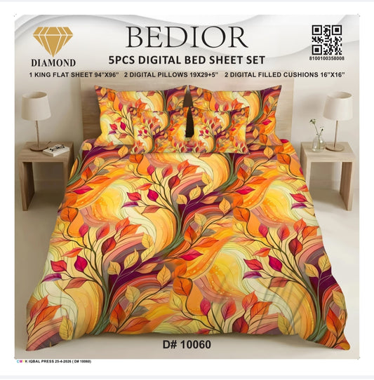 BEDIOR 5PCS DIGITAL BED SHEET SET 10060