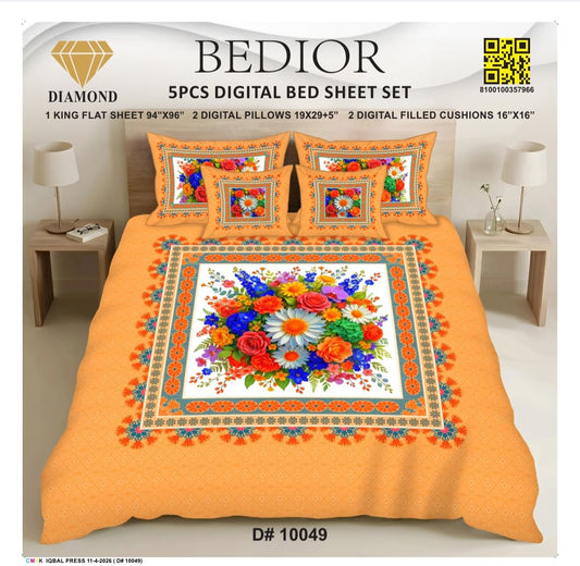 BEDIOR 5PCS DIGITAL BED SHEET SET 10049