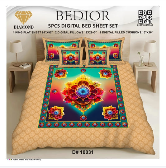 BEDIOR 5PCS DIGITAL BED SHEET SET 10031
