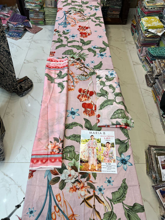 Vol 342 Maria B Lawn – Digital Printed 3PC | Bana Dora Quality