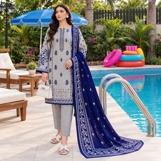Basic Embroidered Linen collection 3PC