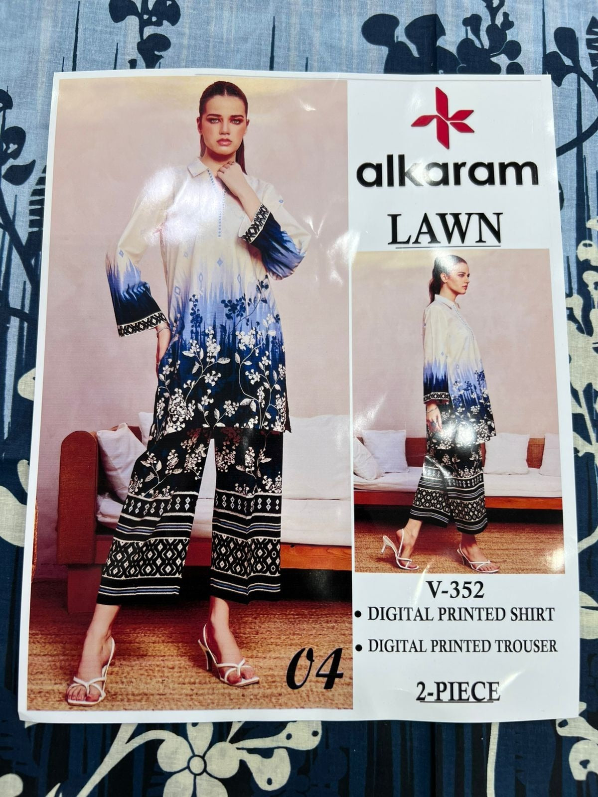 Alkaram Digital Printed Cord Set 2P