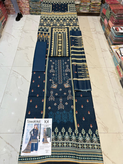 Tawakal Premium Lawn 3PC Unstitched Suit
