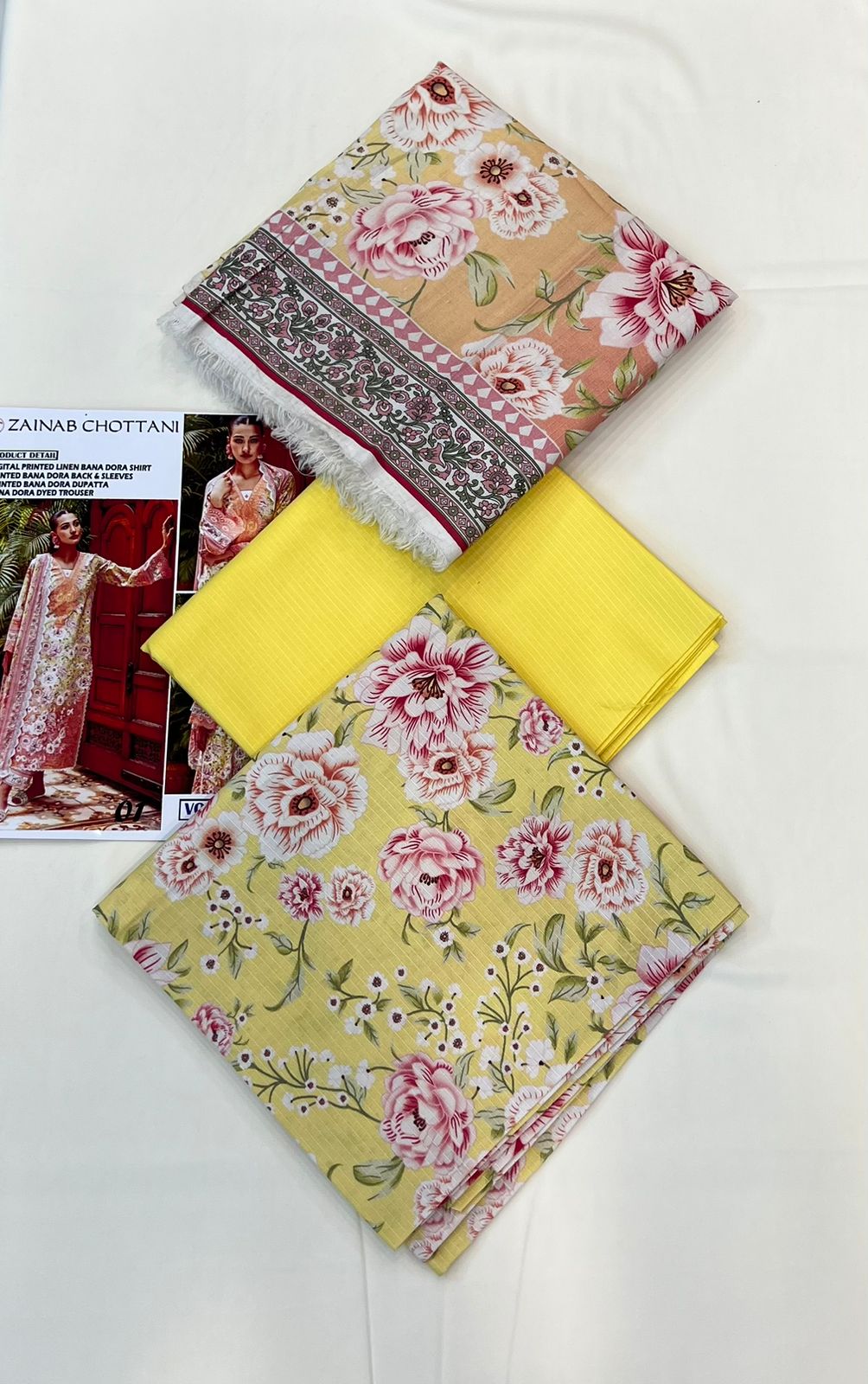 Zainab Chottani Bana Dora linen 3 Pc