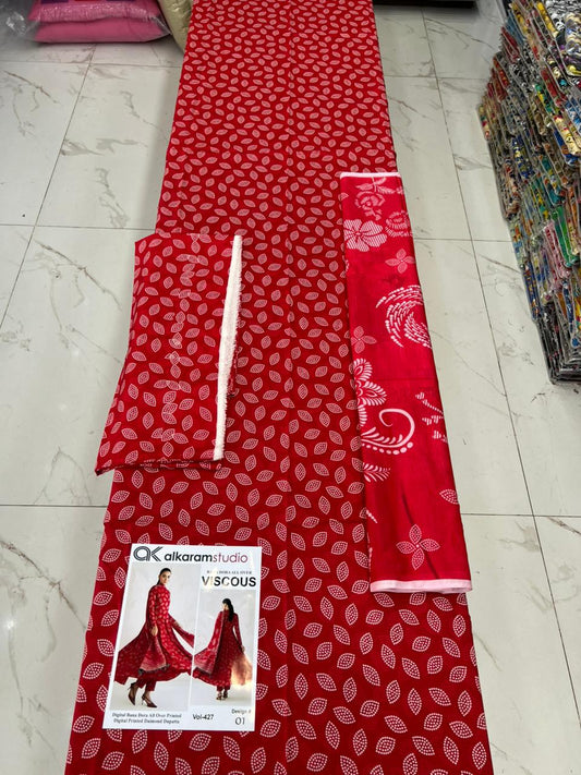 Alkaram Bana Dora Allover Viscose 3PC