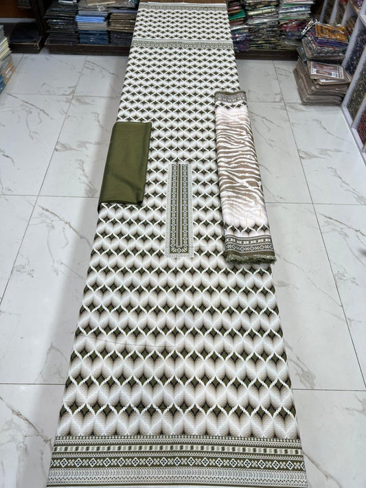 Swiss Bana Dora Lawn with Fancy Dupatta