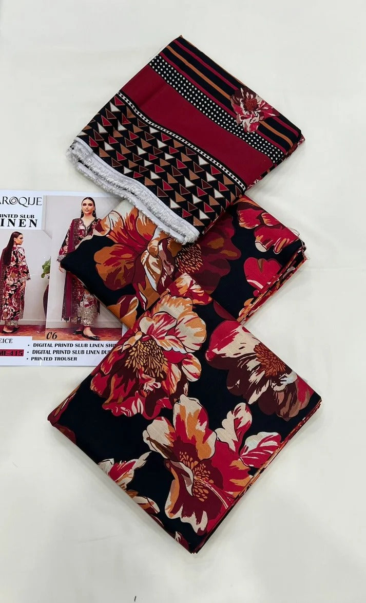 Baroque Slub Linen 3PC