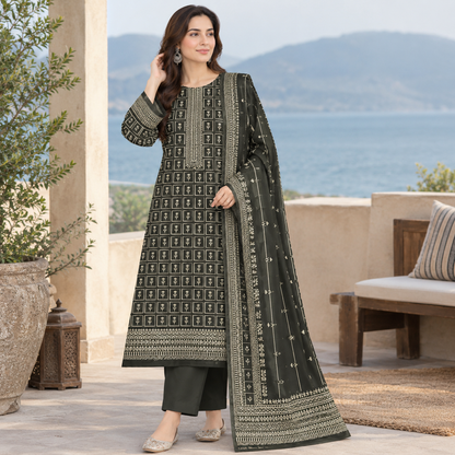 GUL-E-JAAN MARINA WOOL PRINTED 3PC