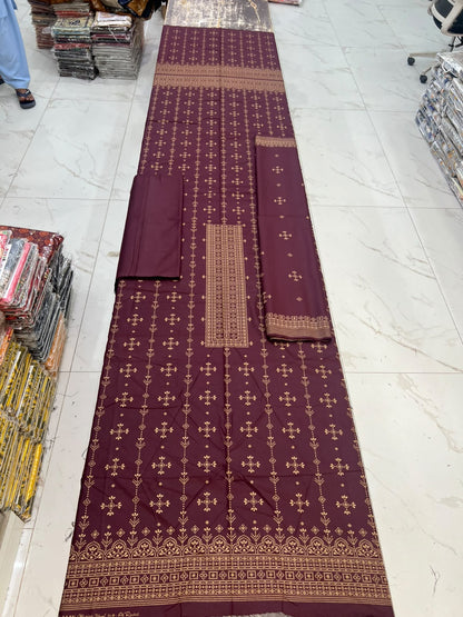 GUL-E-JAAN MARINA WOOL PRINTED 3PC