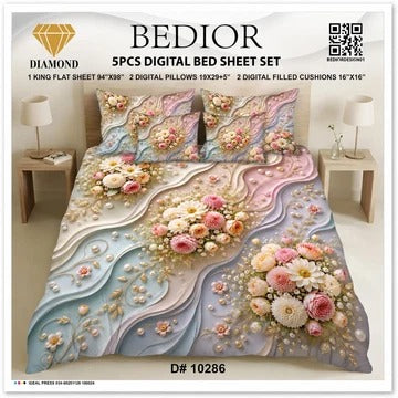 BEDIOR 5PCS DIGITAL BED SHEET SET 10286