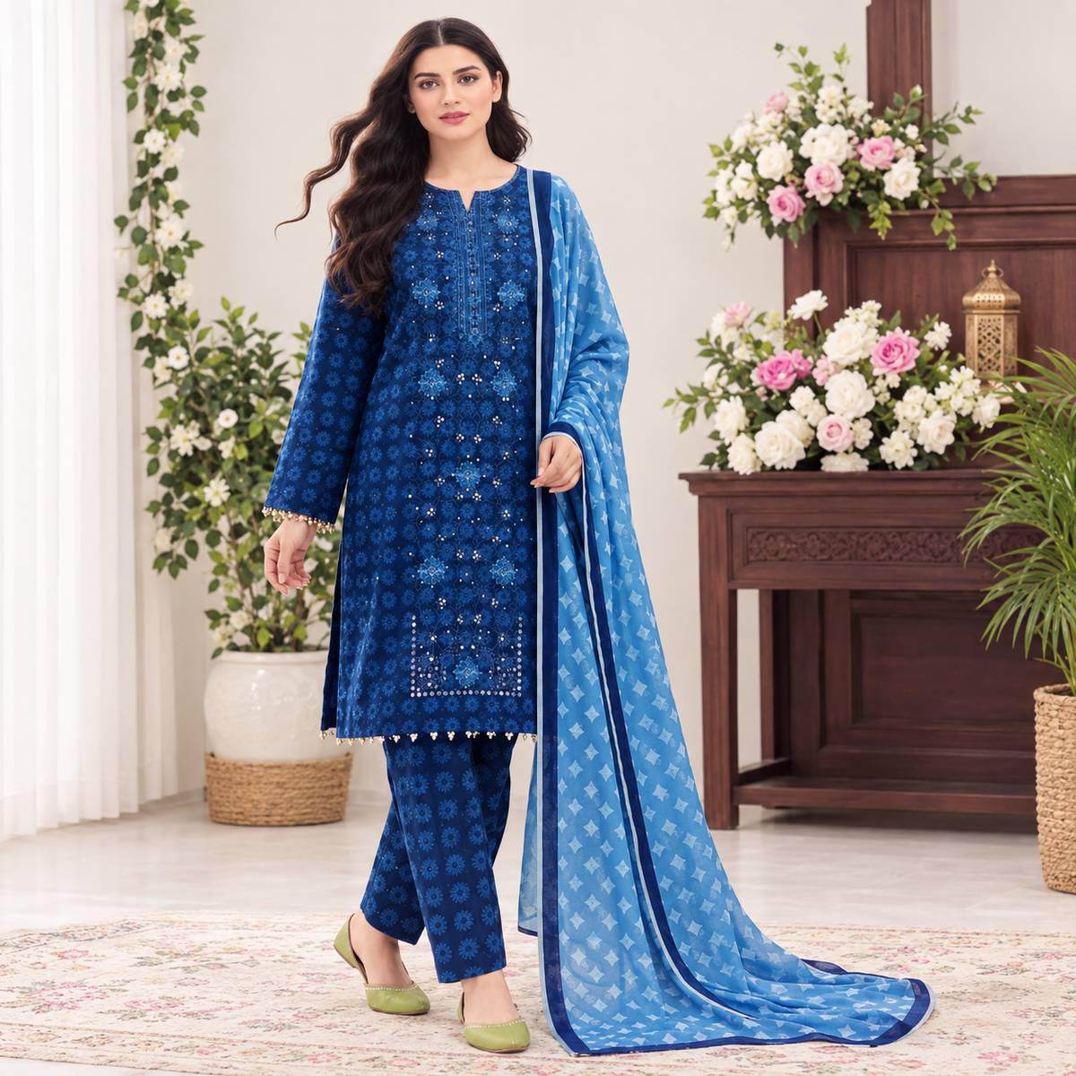 Basic Embroidered Linen collection 3PC