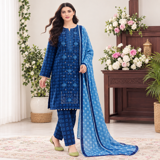 Basic Embroidered Linen collection 3PC
