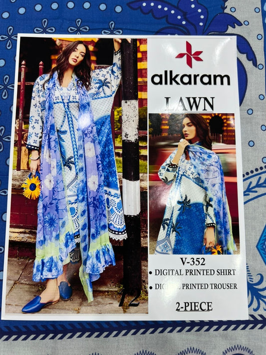 Alkaram Digital Printed Cord Set 2PC