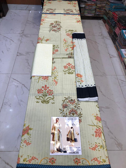 COCO ZARA SHAHJAHAN BANA DORA LAWN 3PC