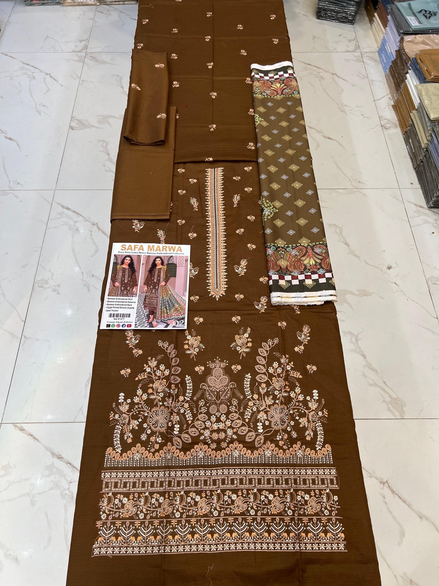 Bana Dora Lawn Heavy EMB 3PC