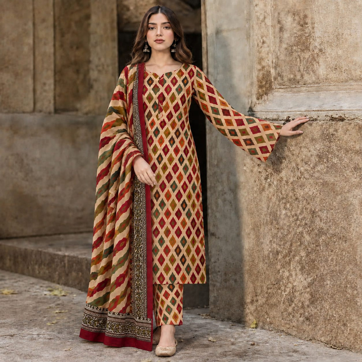 Bana Dora Linen Bamber chiffon dupatta