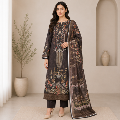 Zarqoon Lawn 3PC – Soft & Elegant Edition
