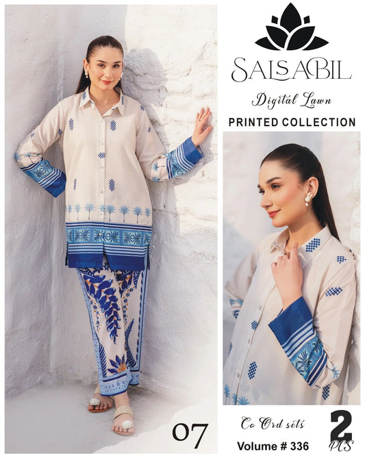 Salsabil Digital Printed Cord Set 2P