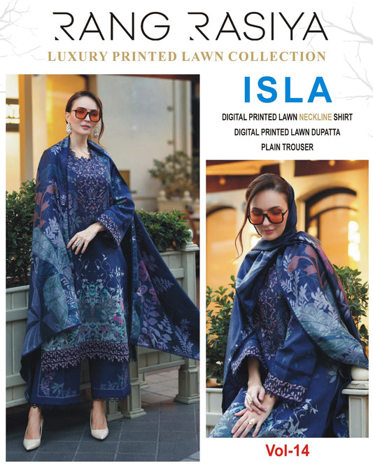 Isla 3PC Printed Lawn With Lawn Dupatta