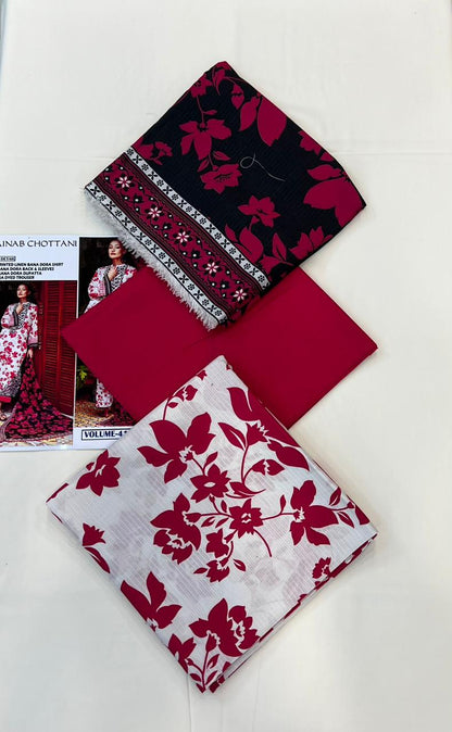 Zainab Chottani Bana Dora linen 3 Pc