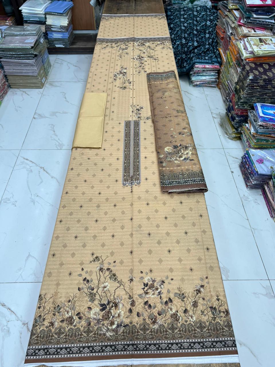 Almas Premium Bana Dora Lawn 3PC | Tarkashi Dupatta