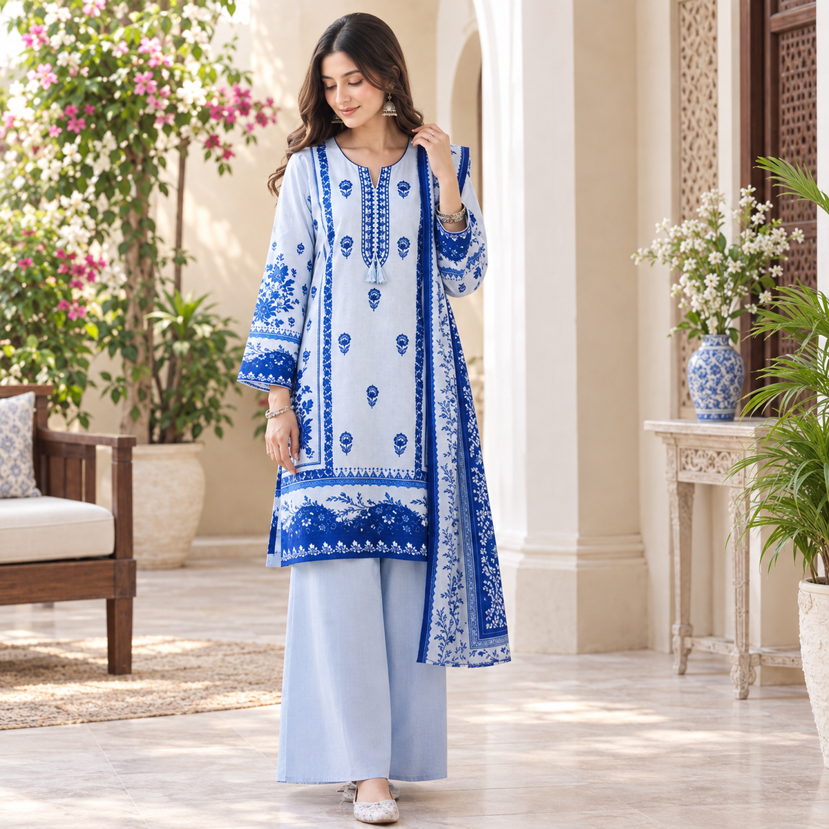 Basic Embroidered Linen collection 3PC