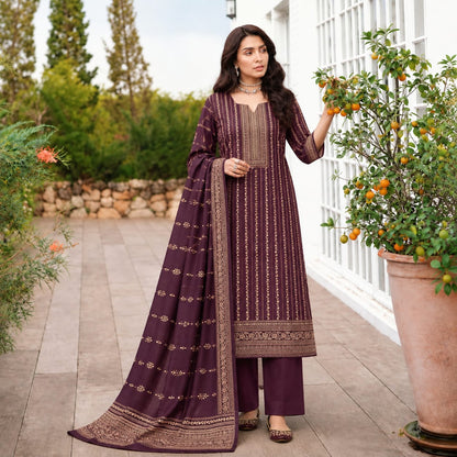 GUL-E-JAAN MARINA WOOL PRINTED 3PC