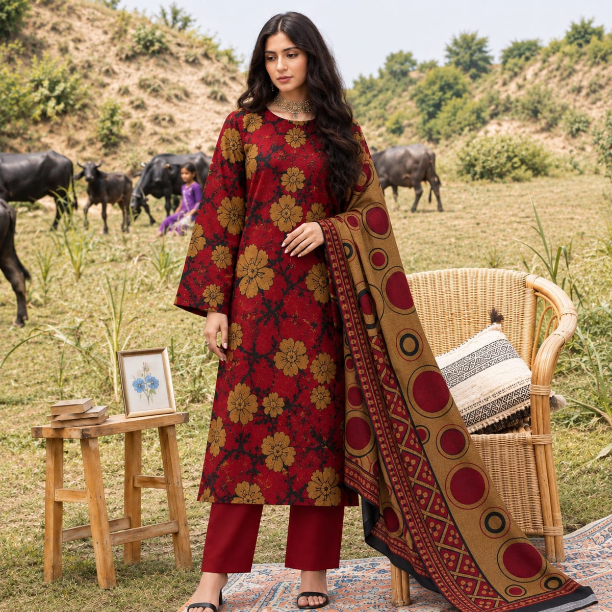 Dhanak Mareena 3-Piece
