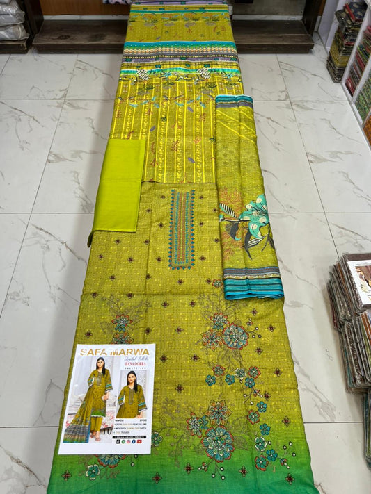 Safa Marwa Original Lawn 3-PC Embroidered Collection
