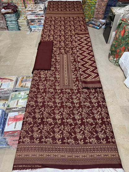 GUL-E-JAAN MARINA WOOL PRINTED 3PC