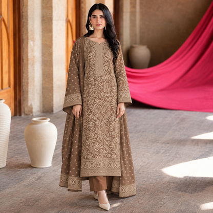 GUL-E-JAAN MARINA WOOL PRINTED 3PC