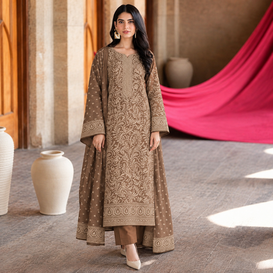 GUL-E-JAAN MARINA WOOL PRINTED 3PC