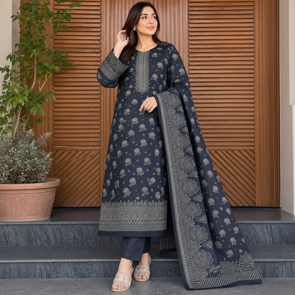GUL-E-JAAN MARINA WOOL PRINTED 3PC