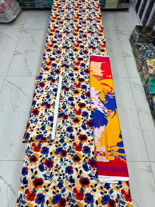 Bareeze Printed Cotton 3PC