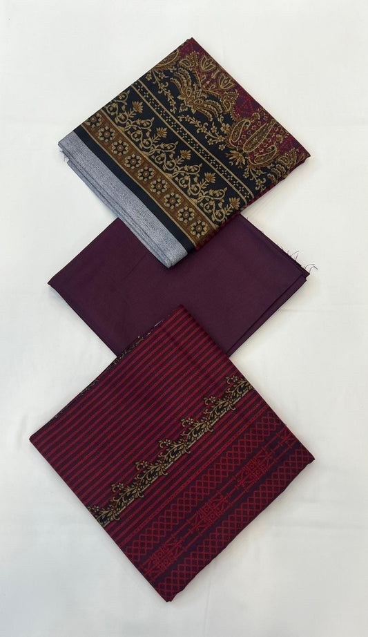 Printed Dhanak 3PC