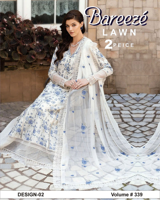 Bareeze Luxury Collection – Embroidered Lawn 2PC
