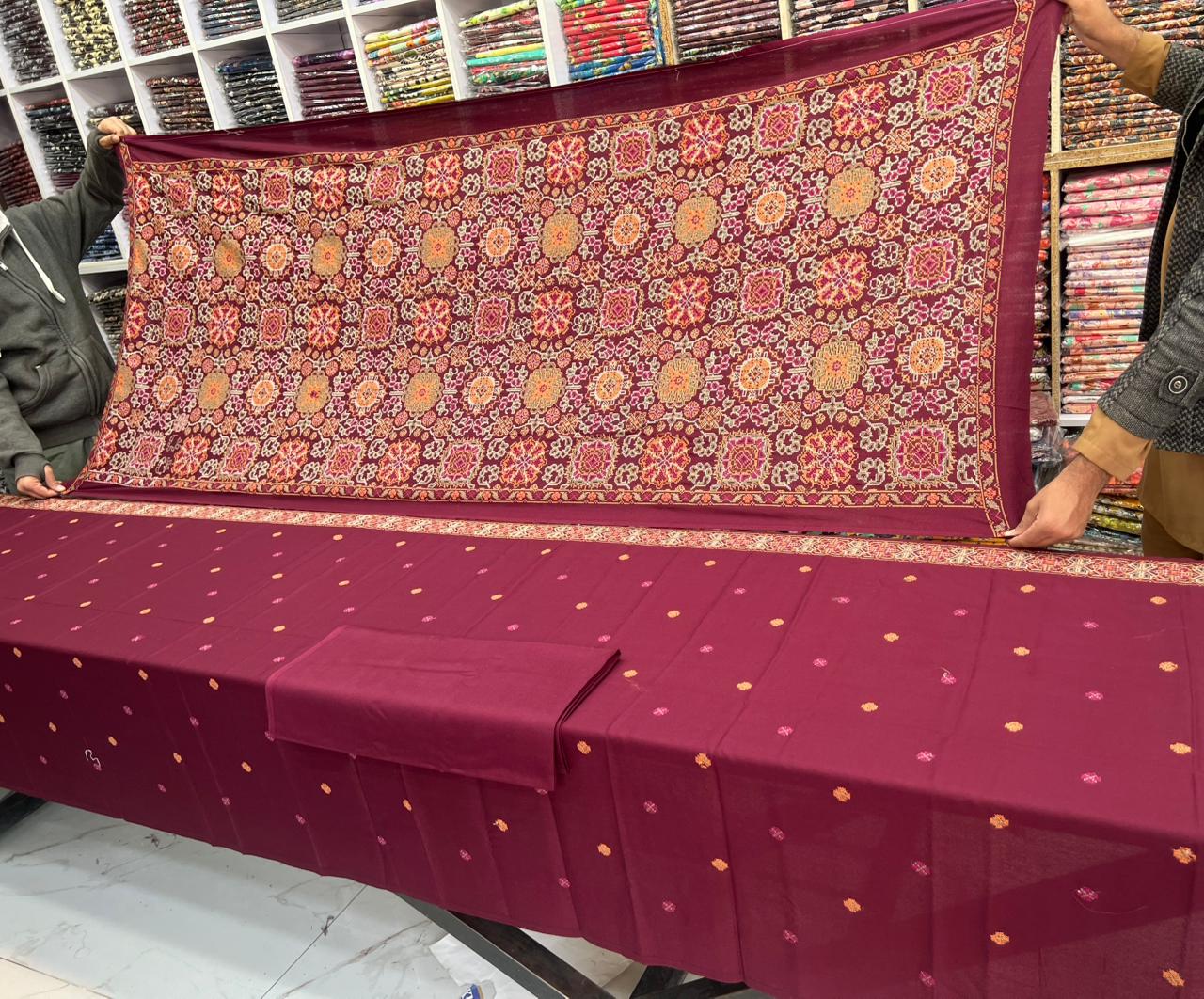 Bareeze With Embroidered Karandi Shawl – Winter Luxury Edit