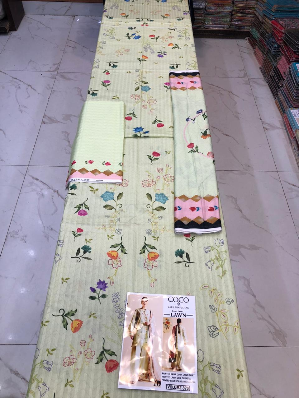 COCO ZARA SHAHJAHAN BANA DORA  LAWN 3PC