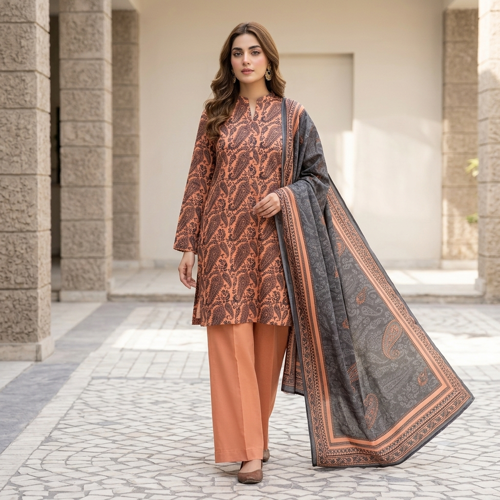 Summer Original Printed Lawn 3-PC