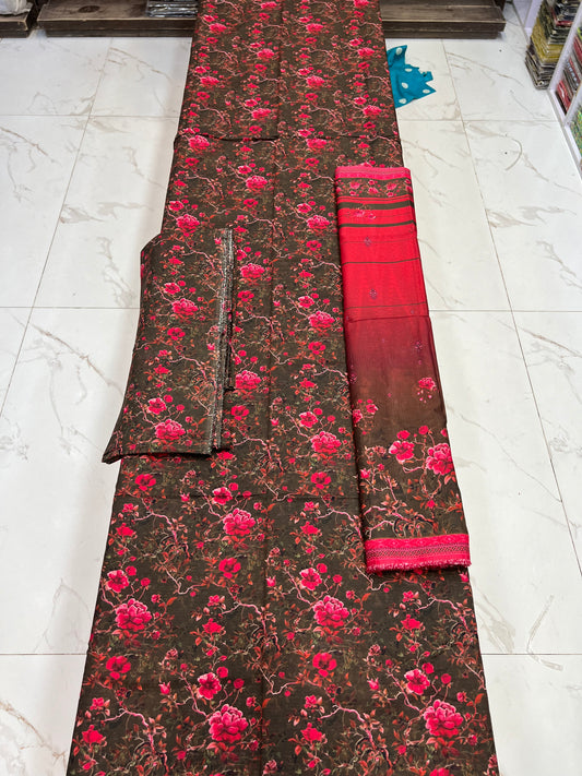Khas Lawn 3PC Bana Dora – Soft Summer Wear Collection