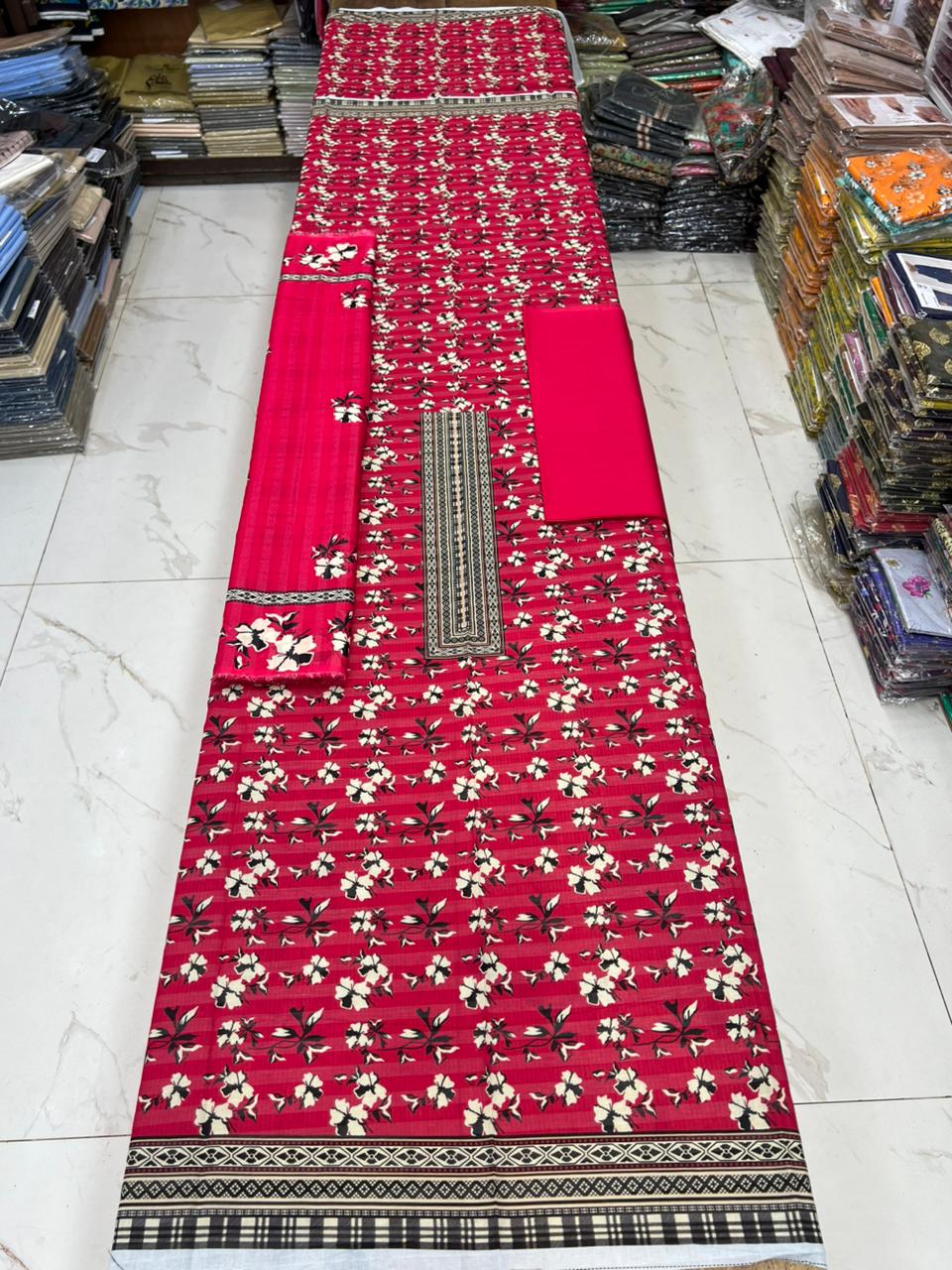 Sharjeena Lawn 3PC Set – Fancy Digital Printed Fabric