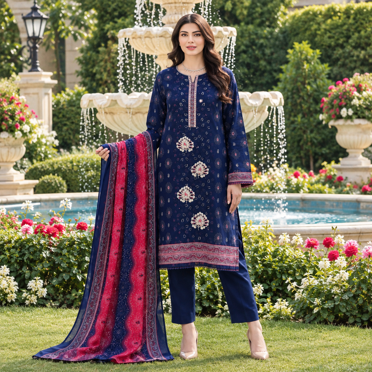Basic Embroidered Linen collection 3PC