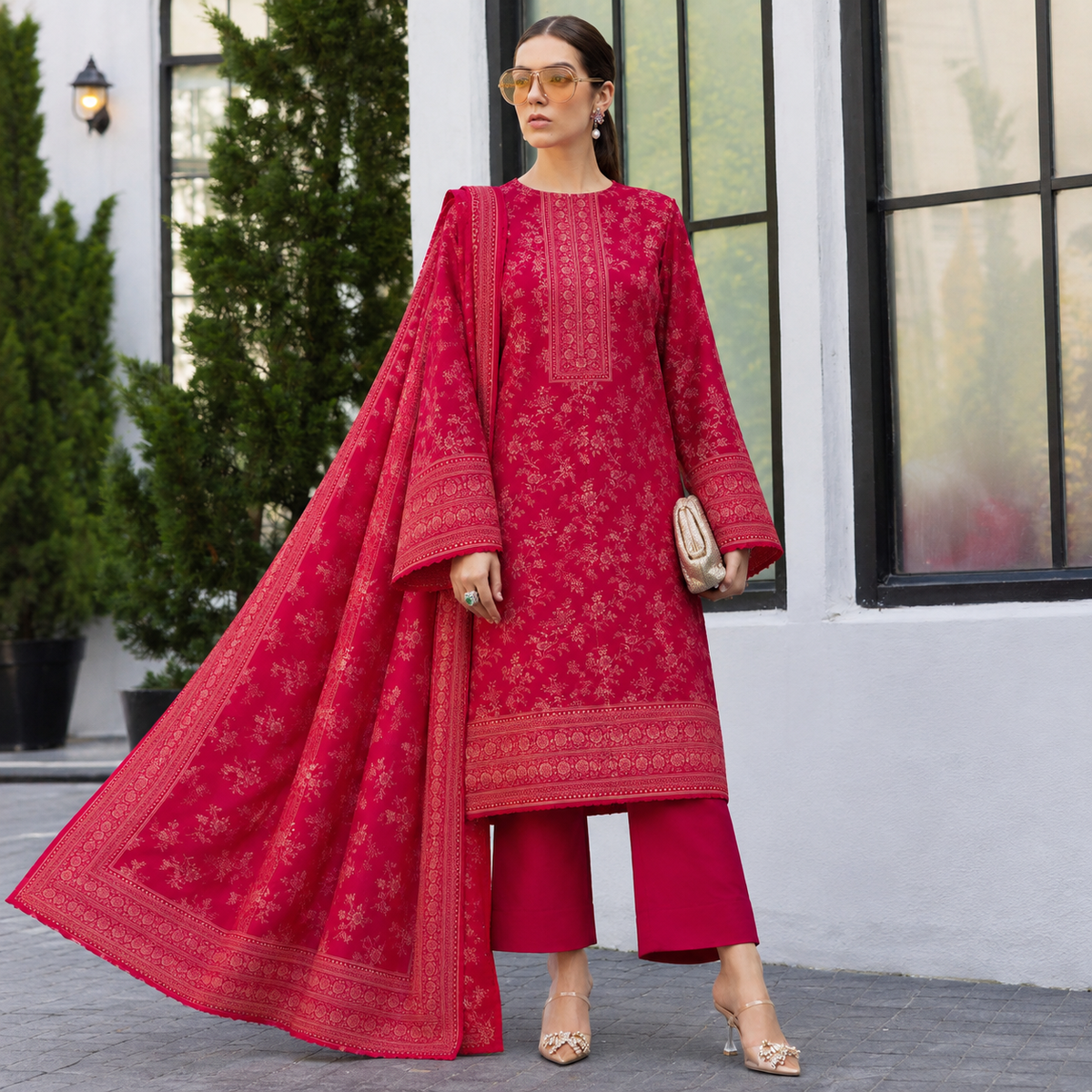 GUL-E-JAAN MARINA WOOL PRINTED 3PC