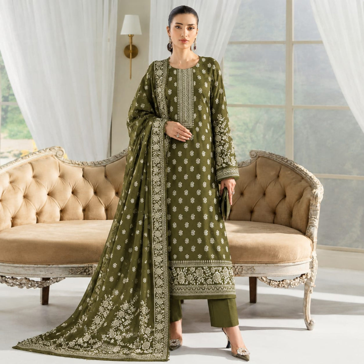 GUL-E-JAAN MARINA WOOL PRINTED 3PC