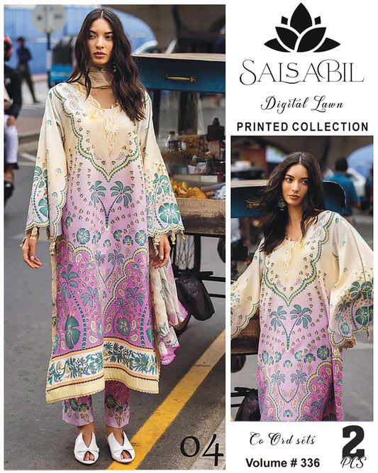 Salsabil Digital Printed Cord Set 2PC