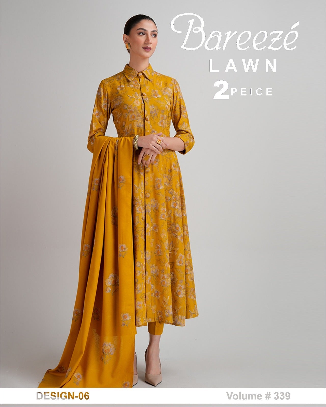 Bareeze Luxury Collection – Embroidered Lawn 2PC