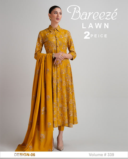 Bareeze Luxury Collection – Embroidered Lawn 2PC