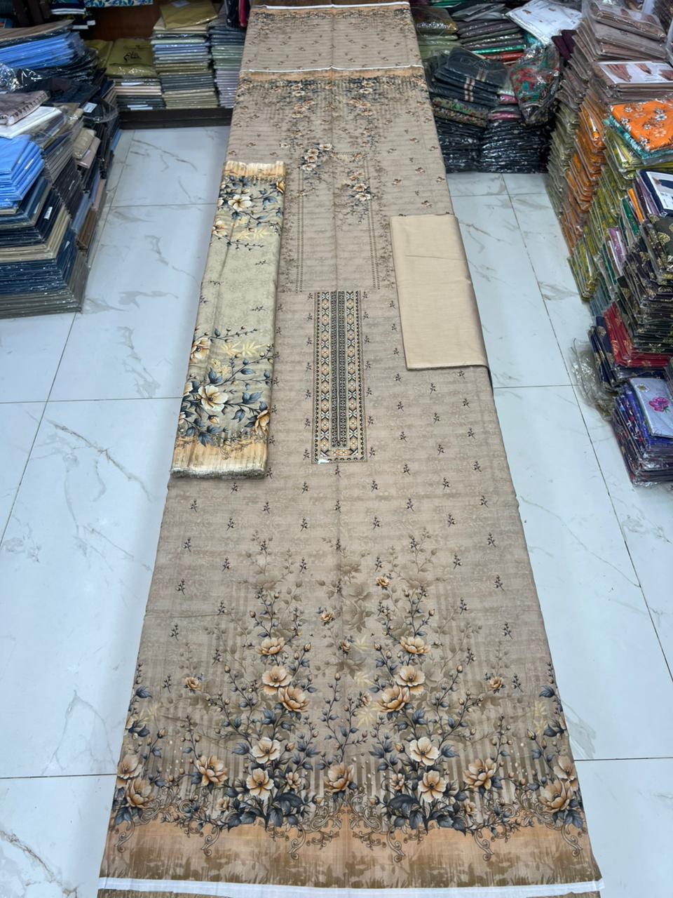 Sharjeena Lawn 3PC Set – Fancy Digital Printed Fabric