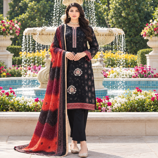 Basic Embroidered Linen collection 3PC