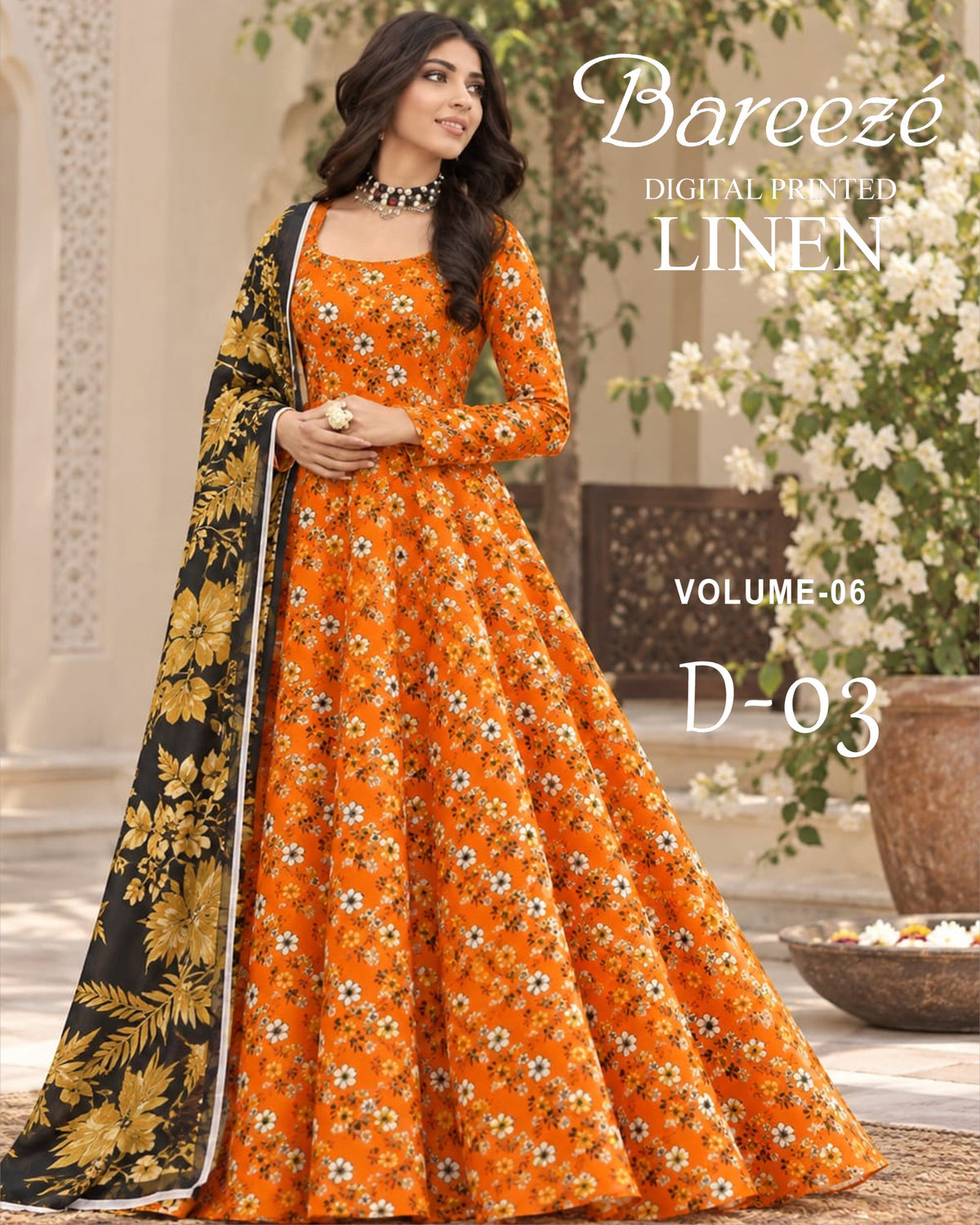 Bareeze Printed Linen 3PC